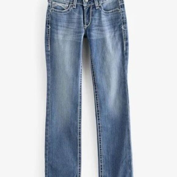 Ariat Real Denim Women’s Jeans Sz 30x34 Stretch Straight Western Cowgirl - Picture 1 of 8